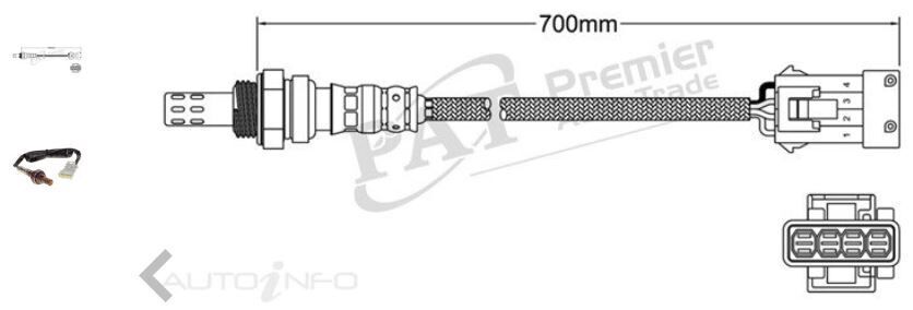 PAT Oxygen Sensor Pre-Cat Converter For BMW 118i F20 4DR 1.6L N13B16A I4 16V