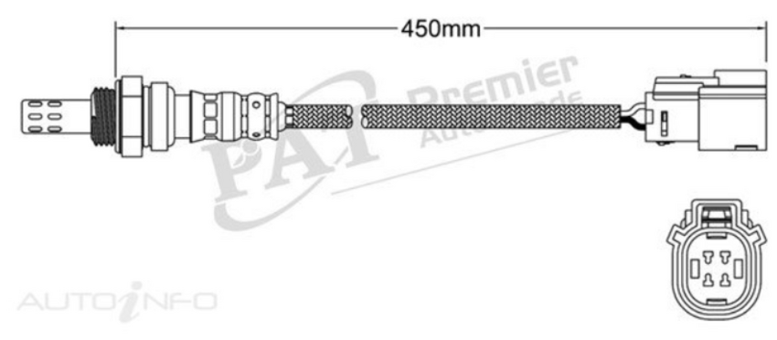 PAT Oxygen Sensor Post-Catalytic For FPV F6 FG 4.0L BARRA 310T 4D Sedan