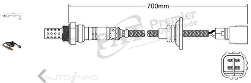 PAT Oxygen Sensor Pre-Cat Converter For LEXUS IS200 GXE10R 2.0L 1GFE I6 24V