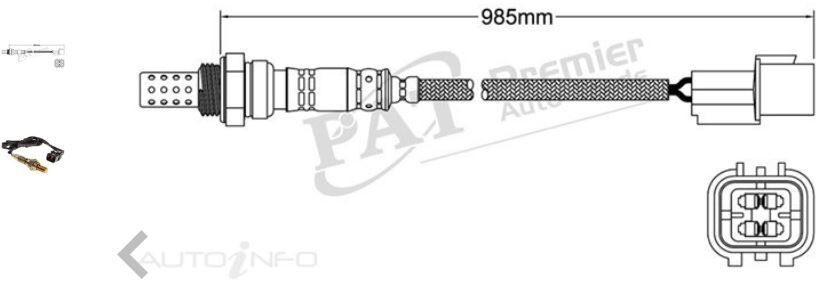 PAT Oxygen Sensor Pre-Cat Converter For MITSUBISHI GRANDIS BA 2.4L 4G69 I4 16V 