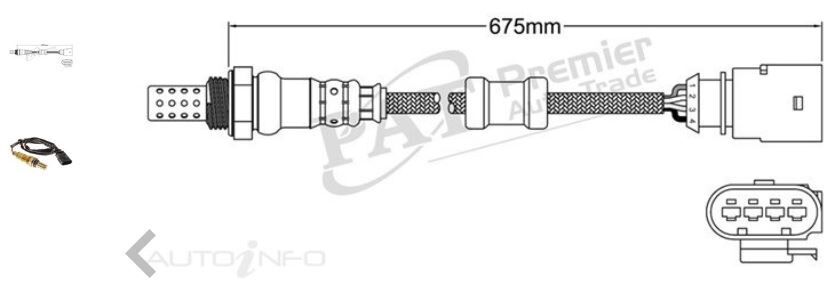 PAT Oxygen Sensor Pre-Cat Converter For VOLKSWAGEN MULTIVAN T5 3.2L BKK V6