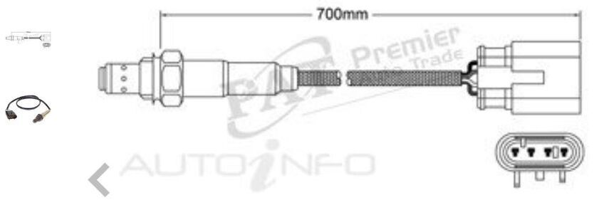 PAT Oxygen Sensor Pre-Cat Converter For FIAT 500 2DR 1.2L 16944 I4 8V