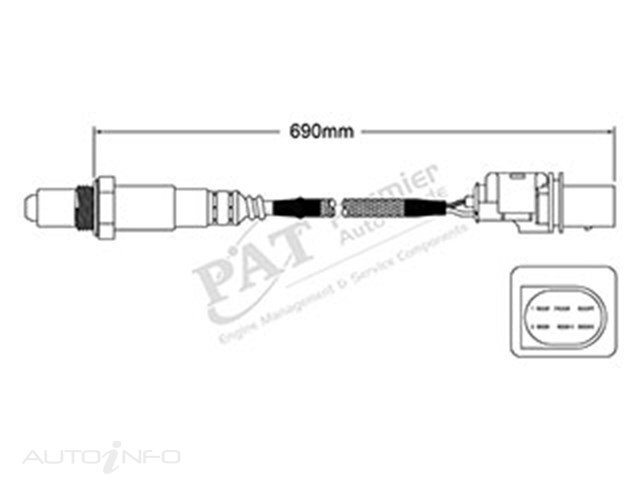 PAT Pre-Cat. Oxygen Sensor For Ford EcoSport BK / BL 1.0L Turbo 3CYL MJ1C