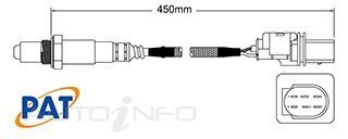 PAT Pre-Cat. Oxygen Sensor For Mazda BT-50 3.2L Turbo 5CYL P5AT - EGO-858