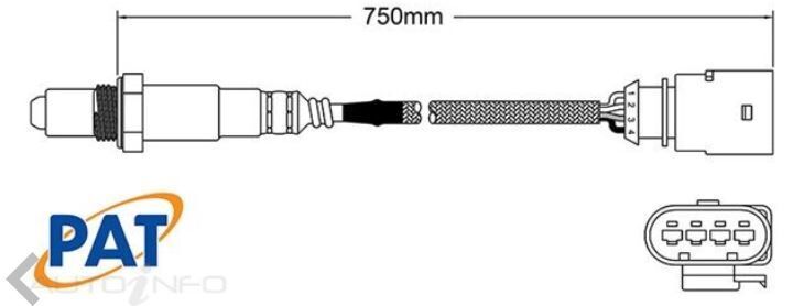 PAT Oxygen Sensor Pre-Cat Converter For SKODA FABIA 66,81 TSI NJ 1.2L CJZD  16V