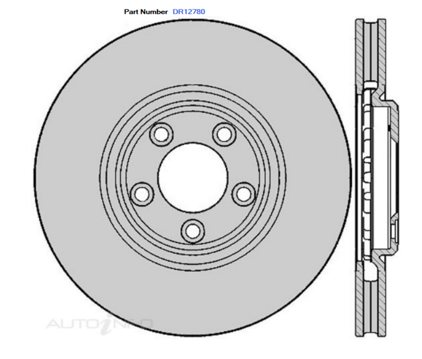Front Brake Disc Rotor For Jaguar S Type X200 3.0L/2.05L/4.2L, XJ8 X350 3.6L