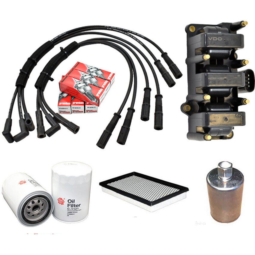 Coil Leads plugs Filter Kit for Falcon (AU-1 AU-2) 4L 6cyl with IRS only 09/98 - 03/00 Fairmont / XR6/ Forte / LPG