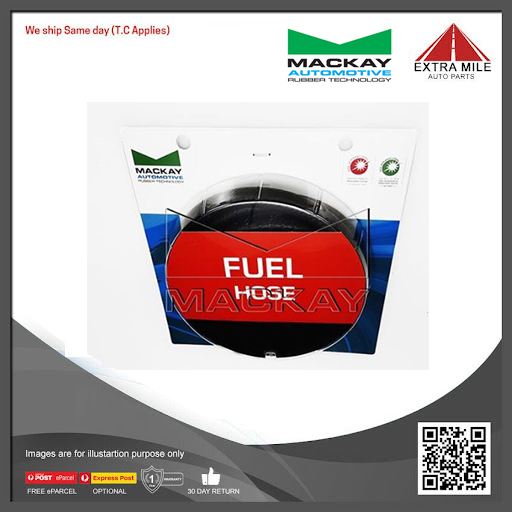 Mackay Fuel Hose - 9.5mm (3/8") ID x 2m Length - Low-Pressure - 5 Pack