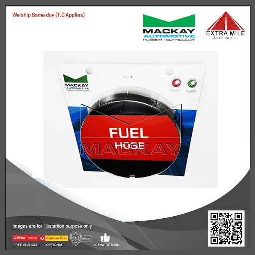 Mackay Fuel Hose - 8mm (5/16") ID x 2m Length - Low-Pressure - 5 Pack