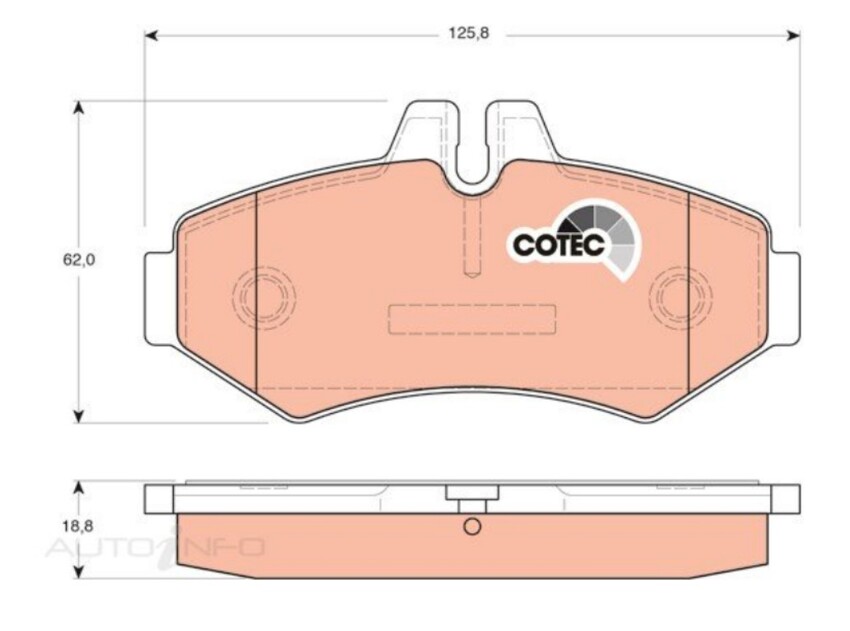 TRW Brake Pad Set Rear For Mercedes Benz Sprinter/G350/G350d/G55/G500,Volkswagen