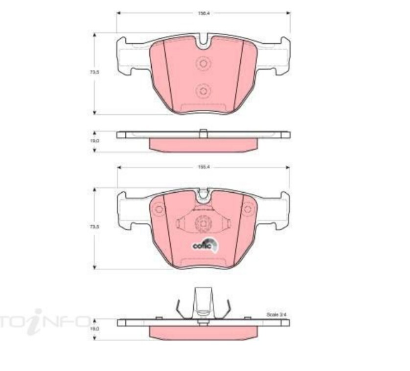 TRW Brake Pad Set Front For Land Rover Range Rover Vogue L322 4.2L/4.4L/3.6L V8