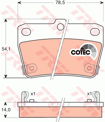 TRW Brake Pad Set For Toyota Rav4 - GDB3279