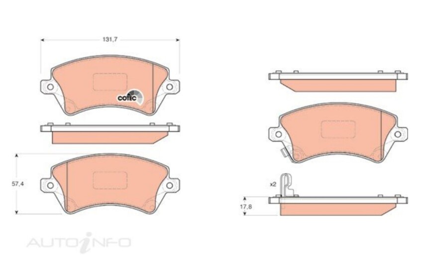 TRW Brake Pad Set Front For Toyota Corolla Sportivo ZZE123R 1.8L 4D Hatchback