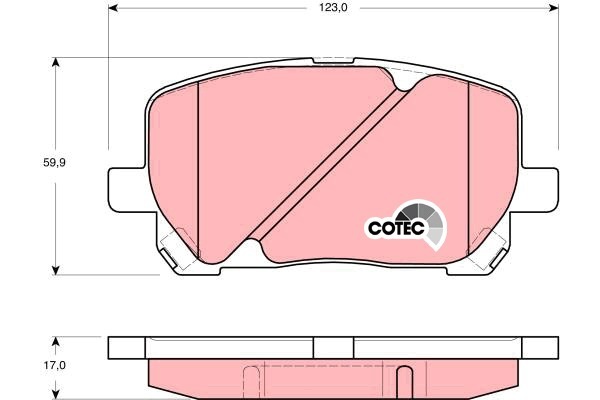 TRW Brake Pad Set For Hyundai Accent, i20, Kia Rio - GDB3315