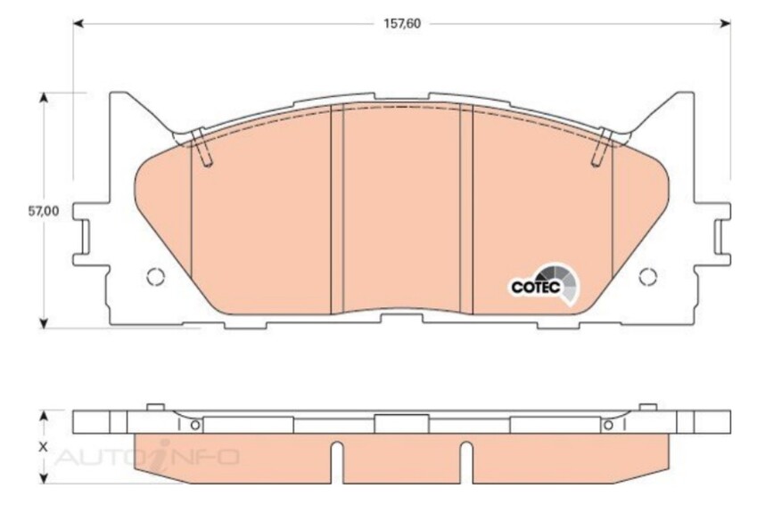 TRW Brake Pad Set Front For Toyota Camry/Aurion, Lexus ES350/ES300h, Hyundai V6