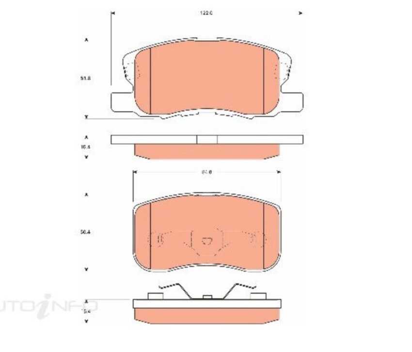 TRW Brake Pad Set Front For Mitsubishi Colt RG Z27A Z23W 1.5L 4A91, 4G15T