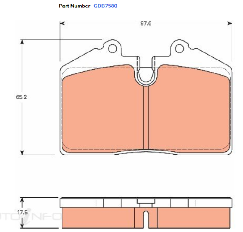 TRW Brake Pad Set For Holden Monaro /HSV Clubsport,Maloo,Senator,GTS - GDB7580