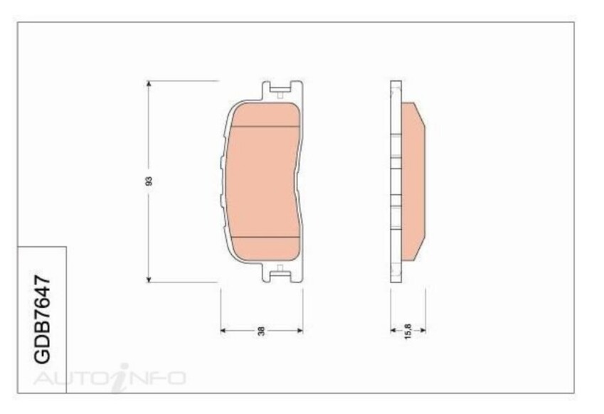 TRW Brake Pad Set Rear For Toyota Kluger MCU28R 3.3L V6 3MZFE 4D SUV Mid-Size