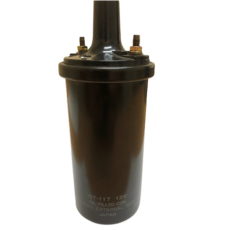 12 Volt Universal Ignition Coil Use With External Resistor Oil Filled Japan