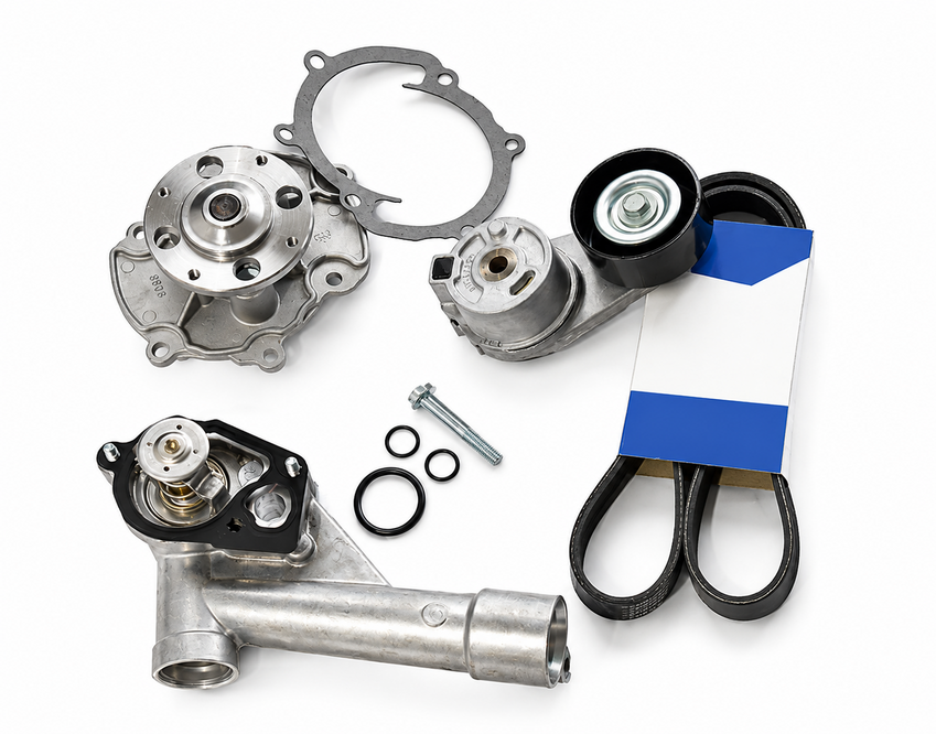 Waterpump, Tensioner,Thermostat & Belt Kit For Holden Rodeo RA 3.6L LCA V6 06-08