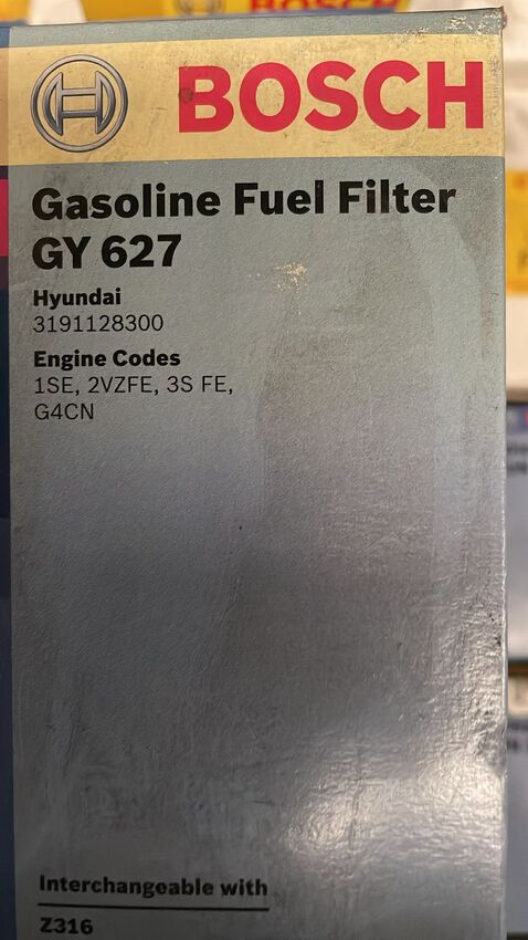 Bosch Gasoline Fuel Filter For Hyundai Lantra J-1 1.6L/1.8L Petrol Engine Sedan