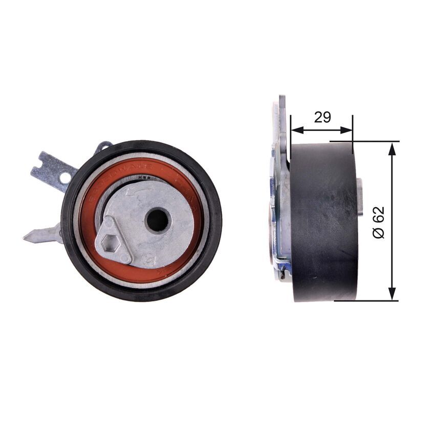 Gates Tensioner Pulley, timing belt - T43218