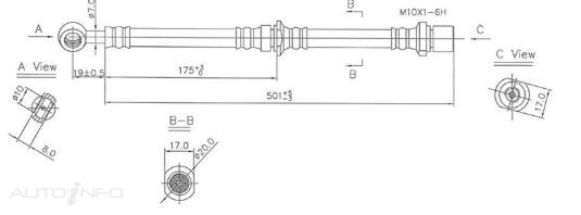 Bosch Hydraulic Hose Front For Subaru Impreza GC G10 GF CS EXTRA GX RX EJ16