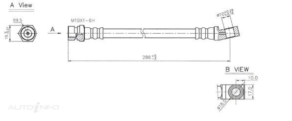 Bosch Hydraulic Hose Rear For Ford Fairmont EF EL 4.0L/4.9L V8 12V, 16V
