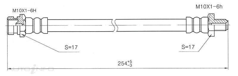 Bosch Hydraulic Hose Rear For Mitsubishi Legnum VR-4 6A13T 2.5L V6 24V 4D Wagon