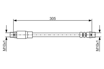 Bosch Brake Hose For Land Rover 88/109 11H,23 B,10H 2.3L MK III 8V petrol 51KW
