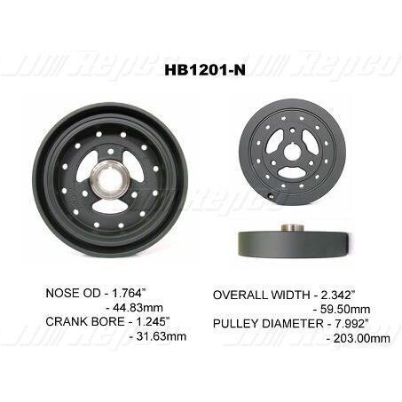 Precision Harmonic Balancer For Chevrolet Camaro 5.7L Petrol V8 L65(350CUV8)