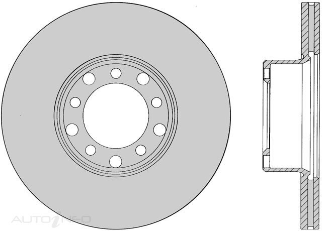 IBS Front Disc Rotor For Mercedes-Benz - BR258