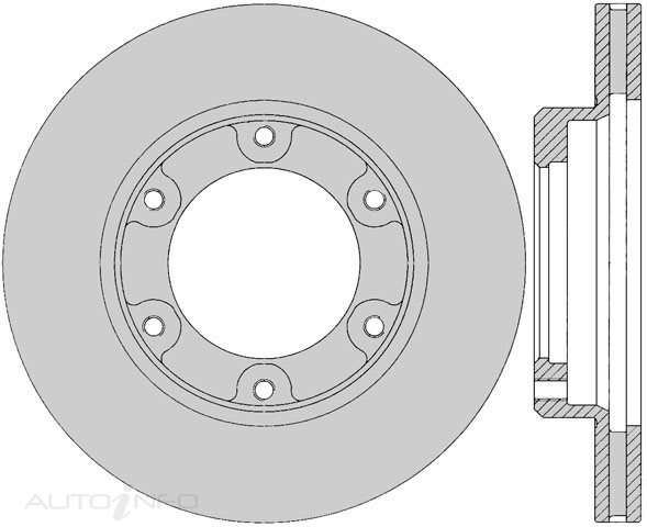 2X IBS Front Disc Rotor For Toyota Landcruiser HZJ80R, HDJ81R, FJ80R 4.0L/4.2L