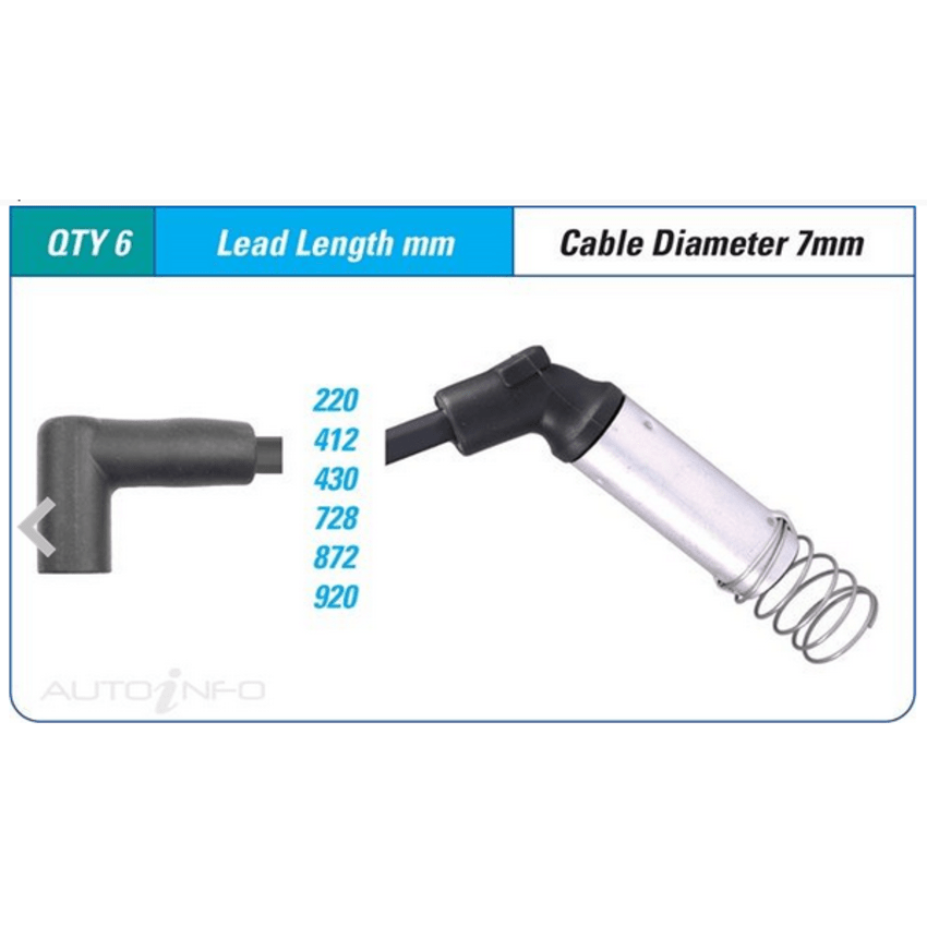 PAT Ignition Lead Set For Holden Caprice VS, WH, WK 3.8L V6 LG2 L27 L36, LN3 L36