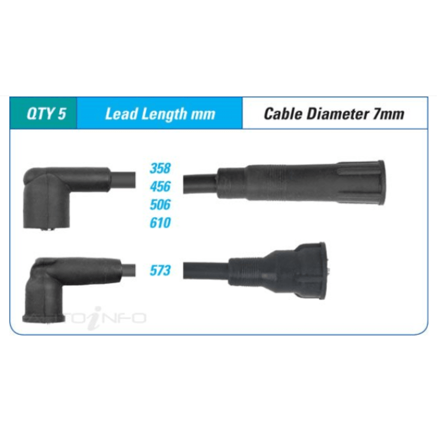 PAT Ignition Lead Set For Ford Corier PA, PB, PC XLT 1.8L/2.0L/2.2L F2, MA, FE
