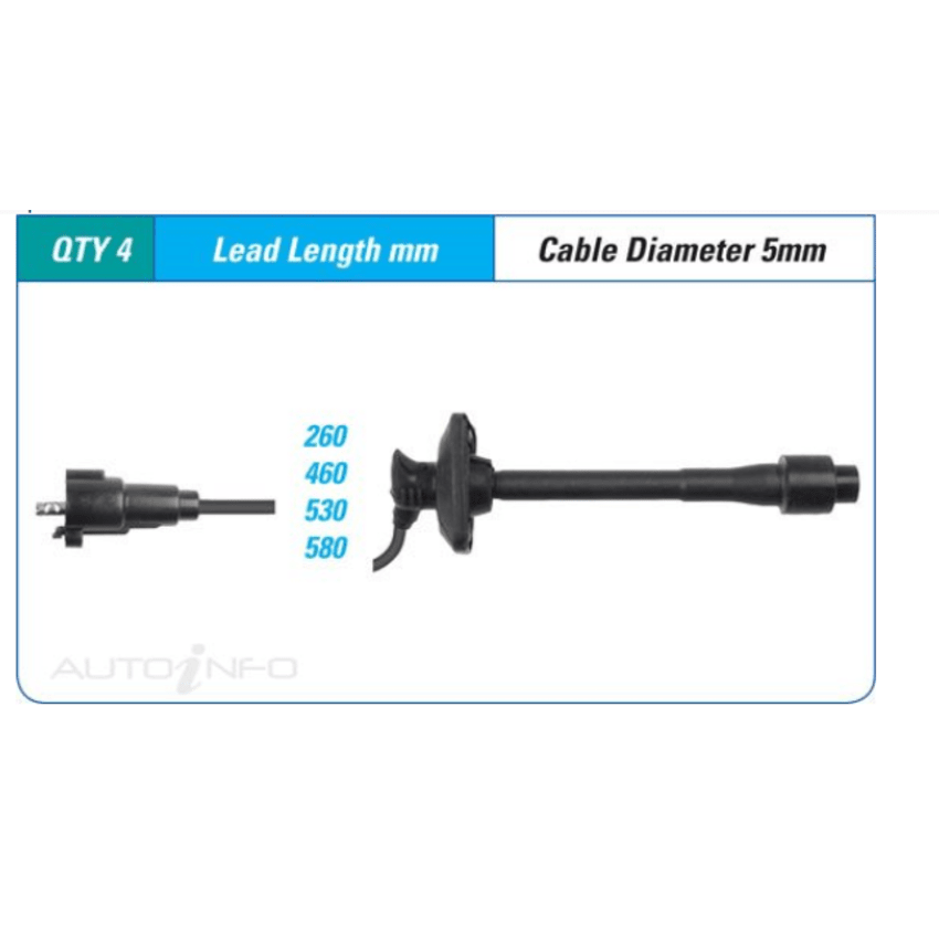 PAT Ignition Lead Set For Toyota RAV4 SXA10C,SXA10R, SXA11R, SXA15R, SXA16R 2.0L
