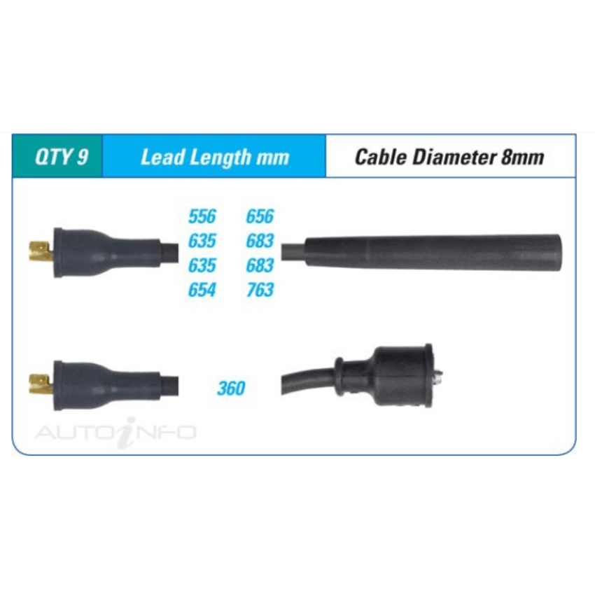 PAT Ignition Lead Set For Holden Berlina VK, VL 5.0L V8 308 L31, 304 LV2