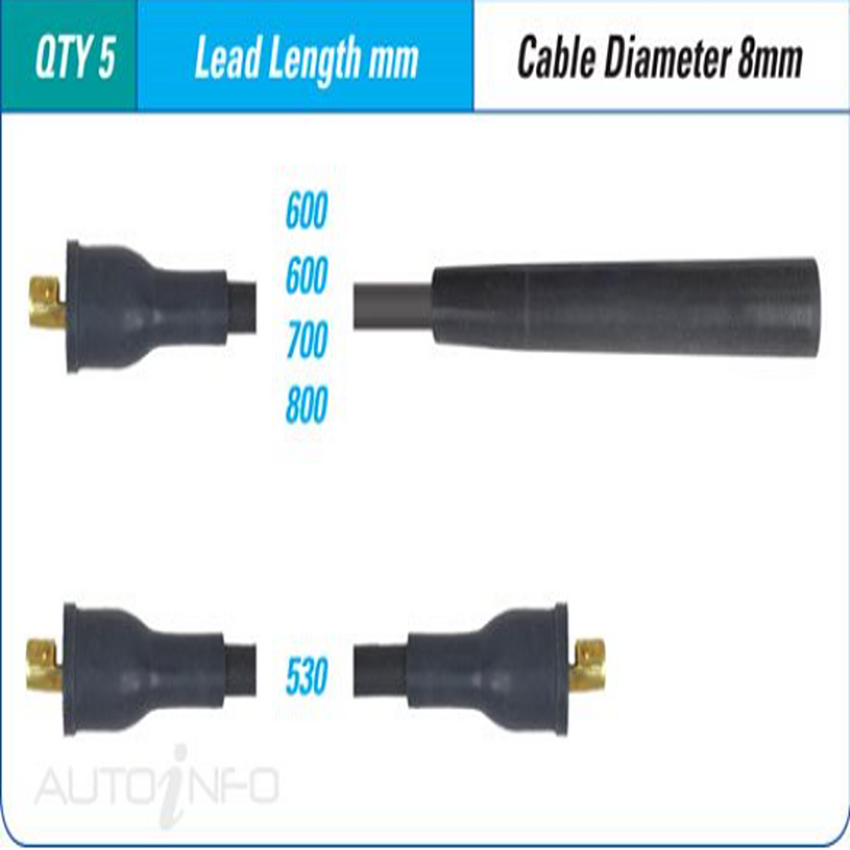PAT Ignition Lead Set For BMW 1602 E10 1.6L 1.6 14 8V SOHC - ILS-019M