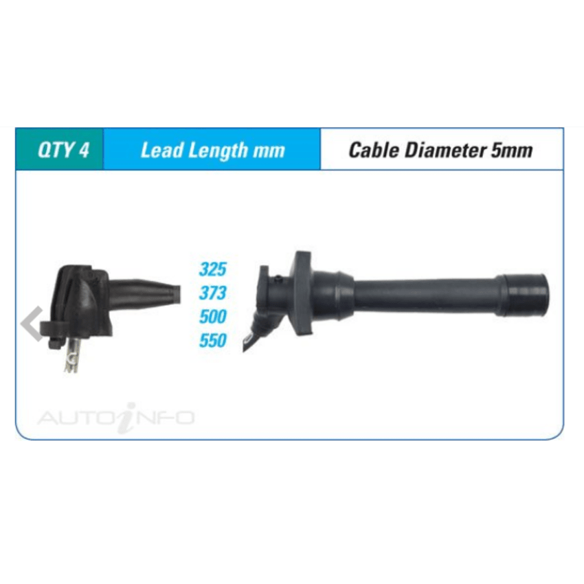 PAT Ignition Lead Set For Holden Nova LF, LG 1.4L/1.6L/1.8L 4AFE, 4AFC, 7AFE