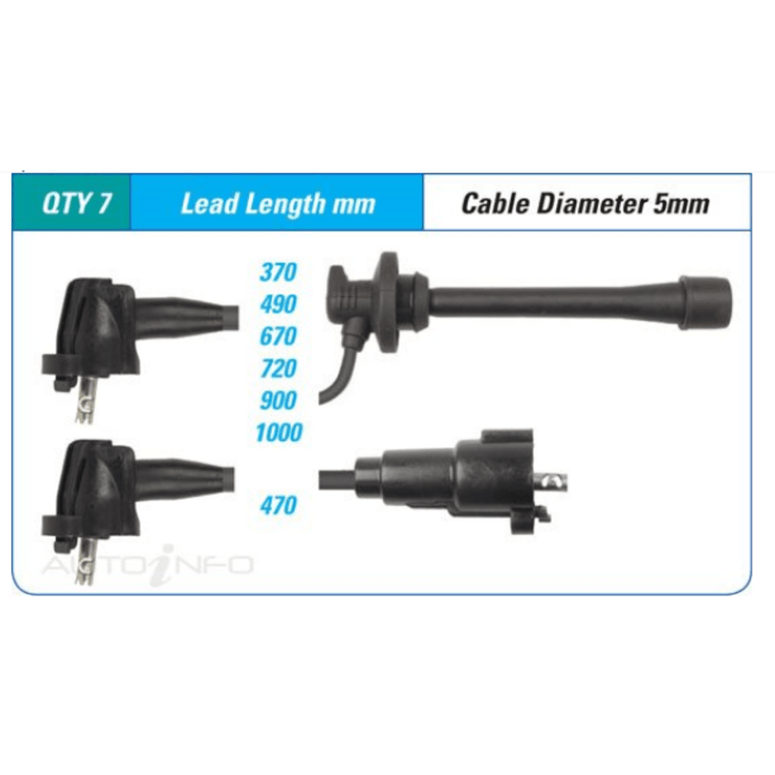 PAT Ignition Lead Set For Toyota Landcruiser FZJ75R, FZJ80R 4.5L 1FZFE