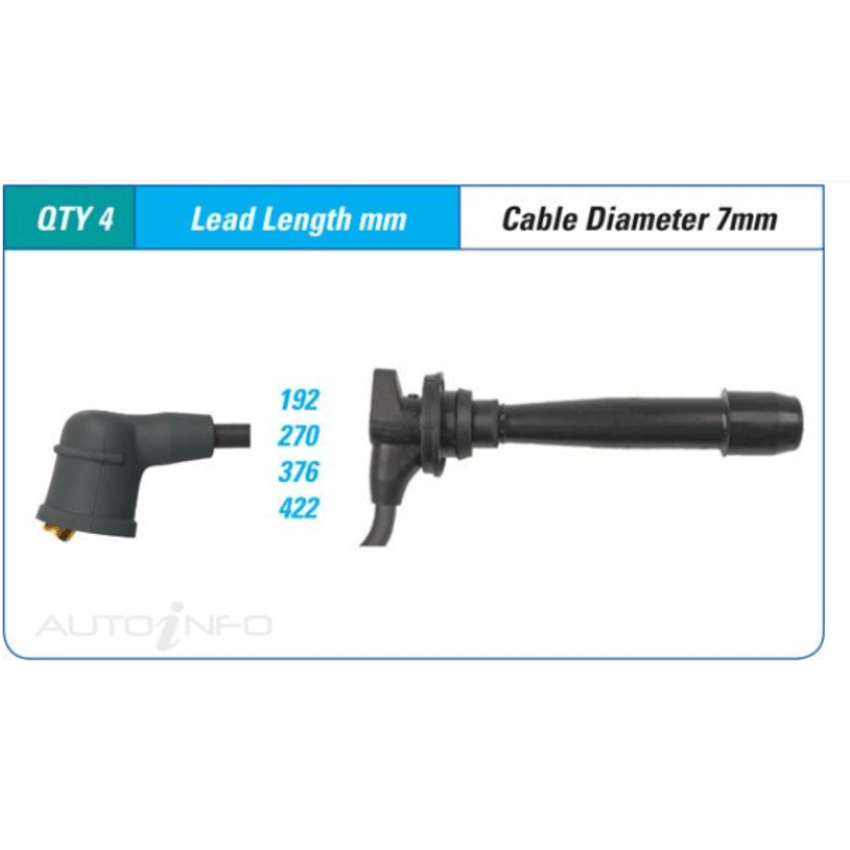 PAT Ignition Lead Set For Hyundai Getz TB 1.4L/1.5L/1.6L G4EC, G4ED, G4EE