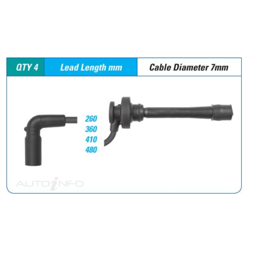 PAT Ignition Lead Set For LDV G10 2.4L 4G6954N 4 Door Van 2015-On