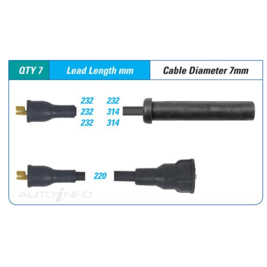 PAT Ignition Lead Set For Holden Belmont [HG, HJ, HK, HQ, HT, HX] 2.6L/3.3L