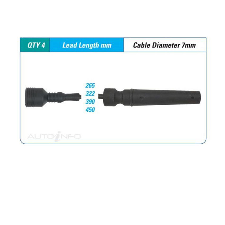 PAT Ignition Lead Set For Daewoo Kalos T200 1.5L F15S 14 8V SOHC - ILS-040M