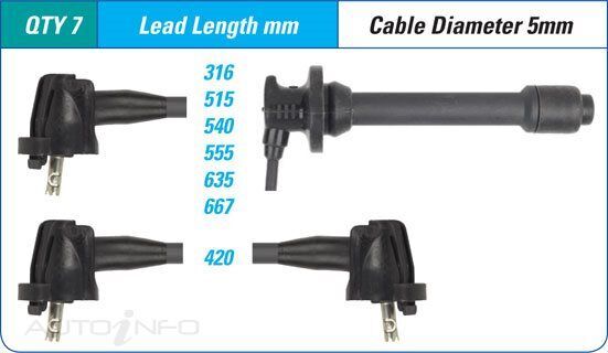 PAT Ignition Lead Set For Toyota Vienta VCV10R 3.0L V6 3VZFE 24V DOHC