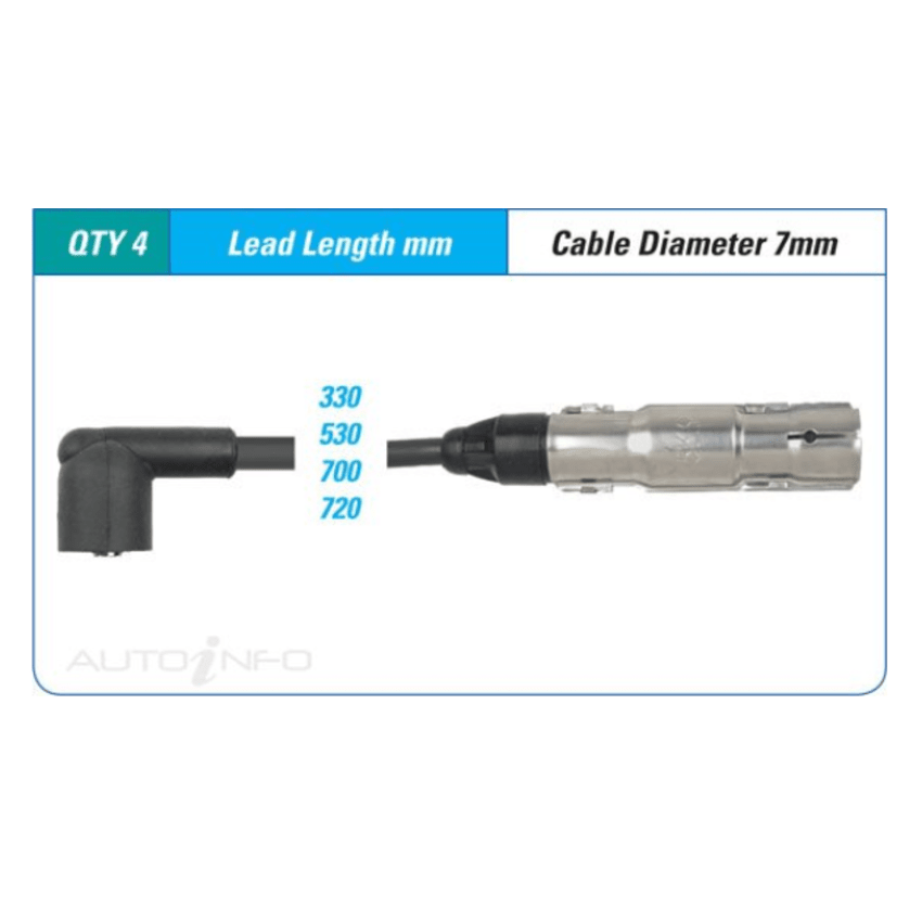 PAT Ignition Lead Set For Volkswagen Transporter LWB, SWB T5 2.0L AXA 3 Door Van