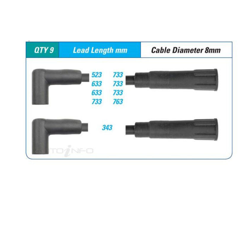 PAT Ignition Lead Set For Holden Calais VK VL 5.0L 304 (LV2) V8 16V OHV