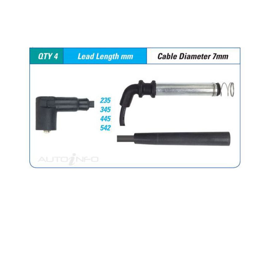 PAT Ignition Lead Set For Holden Barina City SB 1.4L C14SE 14 8V SOHC - ILS-059M