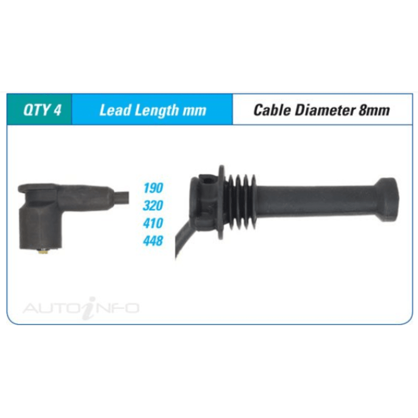 PAT Ignition Lead Set For Ford Tribute CU, YU 2.0L YF 4 Door SUV Compact