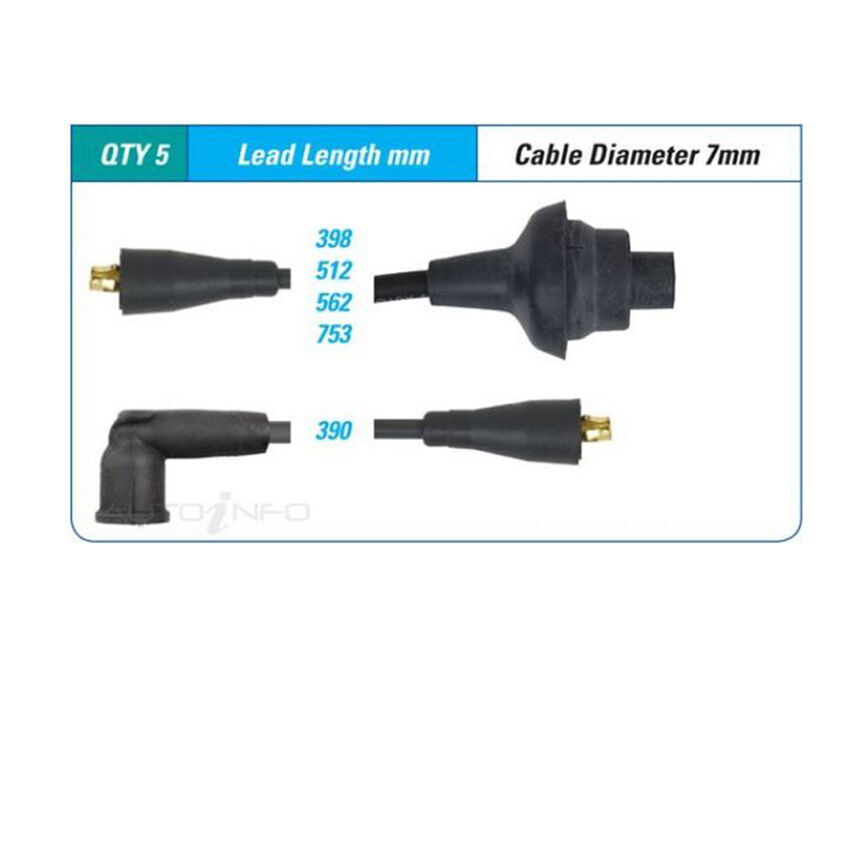 PAT Ignition Lead Set For Peugeot 309 GR 1.6L XU5J 14 8V SOHC - ILS-085M